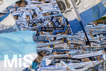 22.08.2026, Fussball DFB-Pokal 2026/27, 1.Runde, TSV 1860 München - Holstein Kiel, im Stadion an der Grünwalderstrasse in München, Löwenfans schwenken ihre Schals