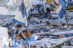 22.08.2026, Fussball DFB-Pokal 2026/27, 1.Runde, TSV 1860 München - Holstein Kiel, im Stadion an der Grünwalderstrasse in München, Löwenfans schwenken ihre Schals