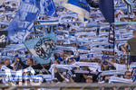 22.08.2026, Fussball DFB-Pokal 2026/27, 1.Runde, TSV 1860 München - Holstein Kiel, im Stadion an der Grünwalderstrasse in München, Löwenfans feiern die letzte Deutsche Meisterschaft vor 60 Jahren in 1966 mit ihren Fanschals.