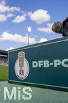 22.08.2026, Fussball DFB-Pokal 2026/27, 1.Runde, TSV 1860 München - Holstein Kiel, im Stadion an der Grünwalderstrasse in München, TV-Kamera am Spielfeldrand.