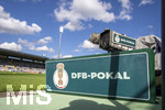 22.08.2026, Fussball DFB-Pokal 2026/27, 1.Runde, TSV 1860 München - Holstein Kiel, im Stadion an der Grünwalderstrasse in München, TV-Kamera am Spielfeldrand.
