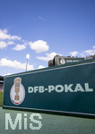 22.08.2026, Fussball DFB-Pokal 2026/27, 1.Runde, TSV 1860 München - Holstein Kiel, im Stadion an der Grünwalderstrasse in München, TV-Kamera am Spielfeldrand.