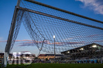22.08.2026, Fussball DFB-Pokal 2026/27, 1.Runde, TSV 1860 München - Holstein Kiel, im Stadion an der Grünwalderstrasse in München, Nach Spielschluss werden die Tornetze hochgeklappt.