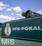 22.08.2026, Fussball DFB-Pokal 2026/27, 1.Runde, TSV 1860 München - Holstein Kiel, im Stadion an der Grünwalderstrasse in München, TV-Kamera am Spielfeldrand.