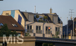 22.08.2026, Fussball DFB-Pokal 2026/27, 1.Runde, TSV 1860 München - Holstein Kiel, im Stadion an der Grünwalderstrasse in München, Eine Wohnung unter dem, in dem Schlagersänger Patrick Lindner wohnt, gegenüber des Stadions ist zum Verkauf ausgeschrieben. Lindners Appartement ist ganz oben. 
