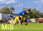 23.08.2026, Fussball Bezirksliga Schwaben Süd 2026/27, 6.Spieltag, FC Bad Wörishofen - FC Thalhofen, im Stadion Bad Wörishofen. Kevin Volland (vorne, FC Thalhofen) im Zweikampf