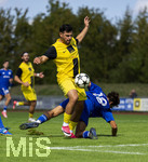 23.08.2026, Fussball Bezirksliga Schwaben Süd 2026/27, 6.Spieltag, FC Bad Wörishofen - FC Thalhofen, im Stadion Bad Wörishofen. Kevin Volland (Thalhofen) im Zweikampf
