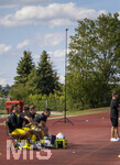 23.08.2026, Fussball Bezirksliga Schwaben Süd 2026/27, 6.Spieltag, FC Bad Wörishofen - FC Thalhofen, im Stadion Bad Wörishofen. Live-Internet-Übertragung: die Veo Cam 3 auf dem Hochstativ am Spielfeldrand zeichnet das Spiel automatisch auf. Mit der integrierten KI-gestützten Follow-Cam-Technologie folgt die Veo Cam automatisch dem Geschehen auf dem Spielfeld, um das bekannte TV-Übertragungserlebnis zu erzeugen,