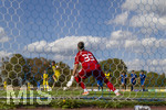 23.08.2026, Fussball Bezirksliga Schwaben Süd 2026/27, 6.Spieltag, FC Bad Wörishofen - FC Thalhofen, im Stadion Bad Wörishofen. Elfmeter für Thalhofen, gegen Torwart Patrick Reichhart (Bad Wörishofen)