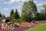 23.08.2026, Fussball Bezirksliga Schwaben Süd 2026/27, 6.Spieltag, FC Bad Wörishofen - FC Thalhofen, im Stadion Bad Wörishofen. Live-Internet-Übertragung: die Veo Cam 3 auf dem Hochstativ am Spielfeldrand zeichnet das Spiel automatisch auf. Mit der integrierten KI-gestützten Follow-Cam-Technologie folgt die Veo Cam automatisch dem Geschehen auf dem Spielfeld, um das bekannte TV-Übertragungserlebnis zu erzeugen,