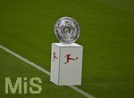 28.08.2026, Fussball Bundesliga 2026/2027, 1.Spieltag, FC Bayern München - VfB Stuttgart, in der Allianz-Arena München,   
Die Meisterschale auf dem Podest mit dem DFL Logo drauf

