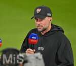 28.08.2026, Fussball Bundesliga 2026/2027, 1.Spieltag, FC Bayern München - VfB Stuttgart, in der Allianz-Arena München,   Trainer Sebastian Hoeneß (Stuttgart) beim Interview


