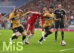 28.08.2026, Fussball Bundesliga 2026/2027, 1.Spieltag, FC Bayern München - VfB Stuttgart, in der Allianz-Arena München,   v.l. Angelo Stiller (Stuttgart) gegen Harry Kane (FC Bayern München) 


