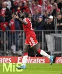 28.08.2026, Fussball Bundesliga 2026/2027, 1.Spieltag, FC Bayern München - VfB Stuttgart, in der Allianz-Arena München,   Dayot Upamecano (FC Bayern München) jubelt


