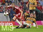 28.08.2026, Fussball Bundesliga 2026/2027, 1.Spieltag, FC Bayern München - VfB Stuttgart, in der Allianz-Arena München,   v.l. Konrad Laimer (FC Bayern München) gegen Maximilian Mittelstädt (Stuttgart) 


