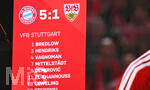 28.08.2026, Fussball Bundesliga 2026/2027, 1.Spieltag, FC Bayern München - VfB Stuttgart, in der Allianz-Arena München,   5:1 das Endergabnis



