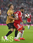28.08.2026, Fussball Bundesliga 2026/2027, 1.Spieltag, FC Bayern München - VfB Stuttgart, in der Allianz-Arena München,   Ismael Saibari (FC Bayern München) setzt sich durch,



