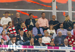 28.08.2026, Fussball Bundesliga 2026/2027, 1.Spieltag, FC Bayern München - VfB Stuttgart, in der Allianz-Arena München, Ehrentribüne, mit Heidi Beckenbauer, Franz Bulle Roth,  Dietmar Allgaier (Stuttgart), Alexander Wehrle (Stuttgart), DFB Präsident Bernd Neuendorf (Deutschland), Bundestrainer Jürgen Klopp (Deutschland), Co-Trainer Peter Krawietz (Nationalmannschaft Deutschland), DFB-Berater Marc Kosicke (Deutschland, Nationalmannschaft)