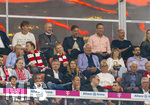 28.08.2026, Fussball Bundesliga 2026/2027, 1.Spieltag, FC Bayern München - VfB Stuttgart, in der Allianz-Arena München, Ehrentribüne, mit Heidi Beckenbauer, Franz Bulle Roth,  Dietmar Allgaier (Stuttgart), Alexander Wehrle (Stuttgart), DFB Präsident Bernd Neuendorf (Deutschland), Bundestrainer Jürgen Klopp (Deutschland), Co-Trainer Peter Krawietz (Nationalmannschaft Deutschland), DFB-Berater Marc Kosicke (Deutschland, Nationalmannschaft)