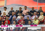 28.08.2026, Fussball Bundesliga 2026/2027, 1.Spieltag, FC Bayern München - VfB Stuttgart, in der Allianz-Arena München, Ehrentribüne, mit Heidi Beckenbauer, Franz Bulle Roth,  Dietmar Allgaier (Stuttgart), Alexander Wehrle (Stuttgart), DFB Präsident Bernd Neuendorf (Deutschland), Bundestrainer Jürgen Klopp (Deutschland), Co-Trainer Peter Krawietz (Nationalmannschaft Deutschland), DFB-Berater Marc Kosicke (Deutschland, Nationalmannschaft) 