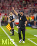 28.08.2026, Fussball Bundesliga 2026/2027, 1.Spieltag, FC Bayern München - VfB Stuttgart, in der Allianz-Arena München, Trainer Sebastian Hoeneß (Stuttgart) in Rage 
