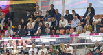 28.08.2026, Fussball Bundesliga 2026/2027, 1.Spieltag, FC Bayern München - VfB Stuttgart, in der Allianz-Arena München, Ehrentribüne, mit  Ehren-Präsident Uli Hoeneß (FC Bayern München, Hoeness), Sportvorstand Max Eberl (Bayern München), Vorstandsvorsitzender Jan-Christian Dreesen (FC Bayern München), Präsident Herbert Hainer (FC Bayern), BJÖRN GULDEN (VORSTANDSVORSITZENDER ADIDAS) 