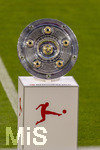 28.08.2026, Fussball Bundesliga 2026/2027, 1.Spieltag, FC Bayern München - VfB Stuttgart, in der Allianz-Arena München, Die Meisterschale steht auf der Stele ausgestellt vor dem Spiel, das Ziel der Träume nach 34 Spieltagen.