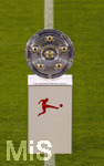 28.08.2026, Fussball Bundesliga 2026/2027, 1.Spieltag, FC Bayern München - VfB Stuttgart, in der Allianz-Arena München, Die Meisterschale steht auf der Stele ausgestellt vor dem Spiel, das Ziel der Träume nach 34 Spieltagen.