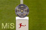 28.08.2026, Fussball Bundesliga 2026/2027, 1.Spieltag, FC Bayern München - VfB Stuttgart, in der Allianz-Arena München, Die Meisterschale steht auf der Stele ausgestellt vor dem Spiel, das Ziel der Träume nach 34 Spieltagen.