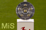 28.08.2026, Fussball Bundesliga 2026/2027, 1.Spieltag, FC Bayern München - VfB Stuttgart, in der Allianz-Arena München, Die Meisterschale steht auf der Stele ausgestellt vor dem Spiel, das Ziel der Träume nach 34 Spieltagen.