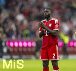 28.08.2026, Fussball Bundesliga 2026/2027, 1.Spieltag, FC Bayern München - VfB Stuttgart, in der Allianz-Arena München, Dayot Upamecano (FC Bayern München) nach dem Spiel 