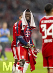 28.08.2026, Fussball Bundesliga 2026/2027, 1.Spieltag, FC Bayern München - VfB Stuttgart, in der Allianz-Arena München, Alphonso Davies (FC Bayern München) Schlussjubel.