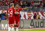 28.08.2026, Fussball Bundesliga 2026/2027, 1.Spieltag, FC Bayern München - VfB Stuttgart, in der Allianz-Arena München, Torjubel Luis Diaz (FC Bayern München). mit Michael Olise (FC Bayern München) 