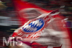 28.08.2026, Fussball Bundesliga 2026/2027, 1.Spieltag, FC Bayern München - VfB Stuttgart, in der Allianz-Arena München, Bayernflagge weht in der Südkurve