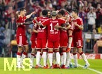 28.08.2026, Fussball Bundesliga 2026/2027, 1.Spieltag, FC Bayern München - VfB Stuttgart, in der Allianz-Arena München, Torjubel Bayern, Aleksandar Pavlovic (Bayern München) , Alphonso Davies (FC Bayern München), Luis Diaz (FC Bayern München), Michael Olise (FC Bayern München), Min-jae Kim (Bayern München, Minjae Kim) 
