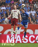 30.08.2026, Fussball Bundesliga 2026/2027, 1.Spieltag, FC Augsburg - FC Schalke 04, in der WWK-Arena Augsburg, v.l. Michael Gregoritsch (FC Augsburg) gegen Nikola Katic (FC Schalke 04) .


