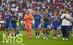 30.08.2026, Fussball Bundesliga 2026/2027, 1.Spieltag, FC Augsburg - FC Schalke 04, in der WWK-Arena Augsburg,  die Mannschaft ist nach dem Spiel enttäuscht, 

