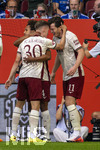 30.08.2026, Fussball Bundesliga 2026/2027, 1.Spieltag, FC Augsburg - FC Schalke 04, in der WWK-Arena Augsburg, Torjubel Michael Gregoritsch (FC Augsburg), mit Anton Kade (FC Augsburg),