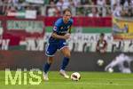 30.08.2026, Fussball Bundesliga 2026/2027, 1.Spieltag, FC Augsburg - FC Schalke 04, in der WWK-Arena Augsburg, Nikola Katic (FC Schalke 04) am Ball 