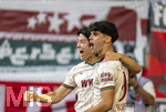30.08.2026, Fussball Bundesliga 2026/2027, 1.Spieltag, FC Augsburg - FC Schalke 04, in der WWK-Arena Augsburg, Torjubel v.li: Young-woo Seol (FC Augsburg), Rodrigo Ribeiro (FC Augsburg),  
