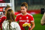 31.08.2026, München, Deutschland. Google Pixel Frauen-Bundesliga: FC Bayern München Frauen gegen 1. FSV Mainz 05 Frauen am FC Bayern Campus. Erstes Heimspiel des FC Bayern München in der Saison 2026/27. Lena Oberdorf (FC Bayern Frauen)