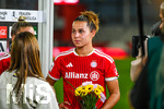 31.08.2026, München, Deutschland. Google Pixel Frauen-Bundesliga: FC Bayern München Frauen gegen 1. FSV Mainz 05 Frauen am FC Bayern Campus. Erstes Heimspiel des FC Bayern München in der Saison 2026/27. Lena Oberdorf (FC Bayern Frauen)