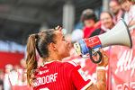 31.08.2026, München, Deutschland. Google Pixel Frauen-Bundesliga: FC Bayern München Frauen gegen 1. FSV Mainz 05 Frauen am FC Bayern Campus. Erstes Heimspiel des FC Bayern München in der Saison 2026/27. Lena Oberdorf (FC Bayern Frauen)