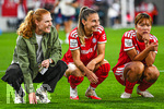 31.08.2026, München, Deutschland. Google Pixel Frauen-Bundesliga: FC Bayern München Frauen gegen 1. FSV Mainz 05 Frauen am FC Bayern Campus. Erstes Heimspiel des FC Bayern München in der Saison 2026/27. Katharina Naschenweng (FC Bayern Frauen), Momoko Tanikawa (FC Bayern Frauen)