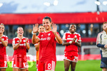 31.08.2026, München, Deutschland. Google Pixel Frauen-Bundesliga: FC Bayern München Frauen gegen 1. FSV Mainz 05 Frauen am FC Bayern Campus. Erstes Heimspiel des FC Bayern München in der Saison 2026/27. Lena Oberdorf (FC Bayern Frauen)