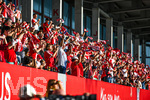 31.08.2026, München, Deutschland. Google Pixel Frauen-Bundesliga: FC Bayern München Frauen gegen 1. FSV Mainz 05 Frauen am FC Bayern Campus. Erstes Heimspiel des FC Bayern München in der Saison 2026/27. Fans jubeln