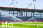 06.09.2026, München, Deutschland. Google Pixel Frauen-Bundesliga: FC Bayern München Frauen gegen SC Freiburg Frauen am FC Bayern Campus. Übersicht mit der Bewässerungsanlage