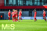 06.09.2026, München, Deutschland. Google Pixel Frauen-Bundesliga: FC Bayern München Frauen gegen SC Freiburg Frauen am FC Bayern Campus. FC Bayern jubelt zum 1:0