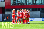 06.09.2026, München, Deutschland. Google Pixel Frauen-Bundesliga: FC Bayern München Frauen gegen SC Freiburg Frauen am FC Bayern Campus. FC Bayern jubelt zum 1:0