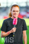 06.09.2026, München, Deutschland. Google Pixel Frauen-Bundesliga: FC Bayern München Frauen gegen SC Freiburg Frauen am FC Bayern Campus. Stine Ballisager (FC Bayern Frauen) im Interview